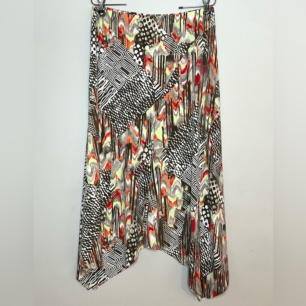 Chico’s Mixed Tribal Pull On Mia Skirt Sz M